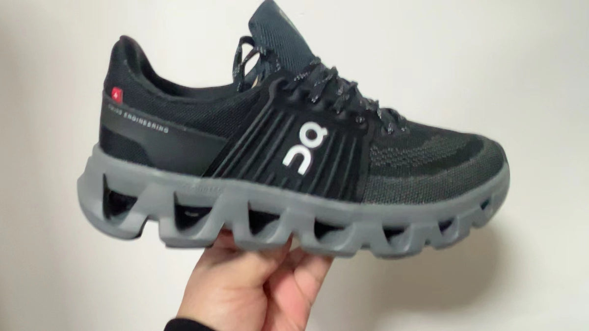 Low Top Sneakers, Dark Gray Black Colorway, Lace Up Design, Casual Gift for Sneaker Fans