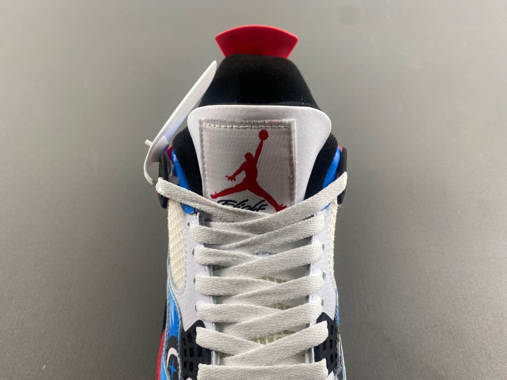 Low Top Sneakers, Blue White Red Colorway, Mismatched Colorway, Lace Up Design, Casual Gift for Sneaker Fans