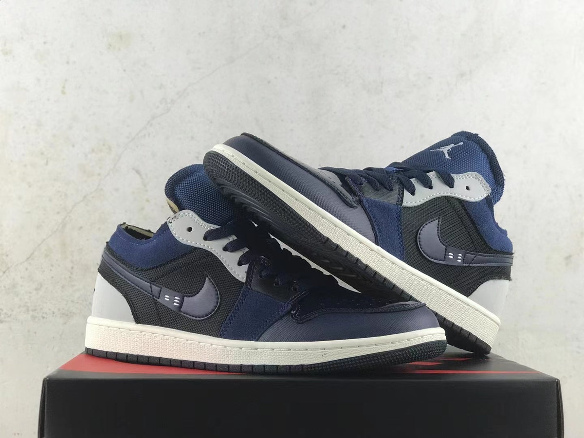 Low Top Sneakers, Midnight Blue Colorway, Lace Up Design, Casual Gift for Sneaker Fans