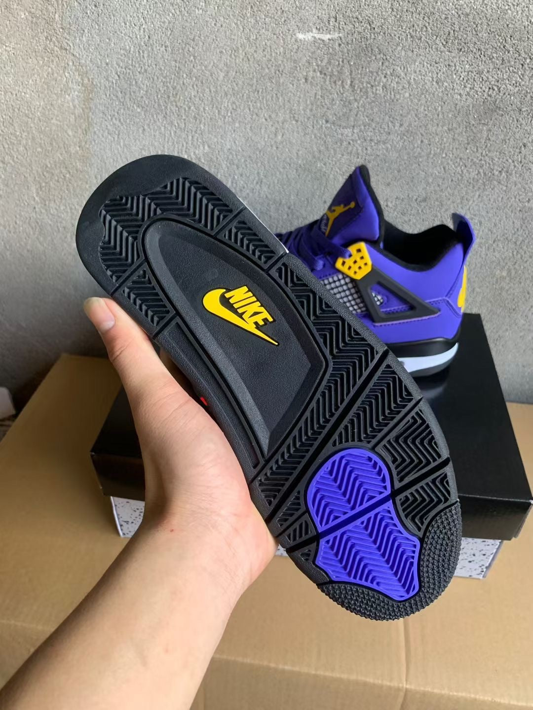 Low Top Sneakers, Purple Black Yellow Colorway, Lace Up Design, Casual Gift for Sneaker Fans