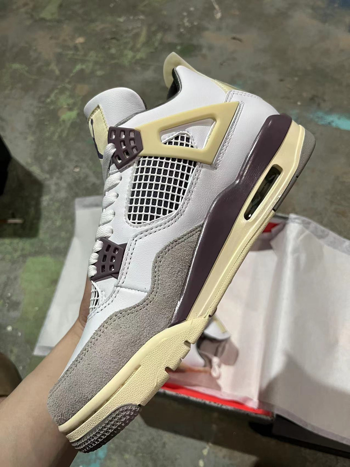 Sneakers, Off White Gray Colorway, Lace Up Design, Casual Gift for Sneaker Fans