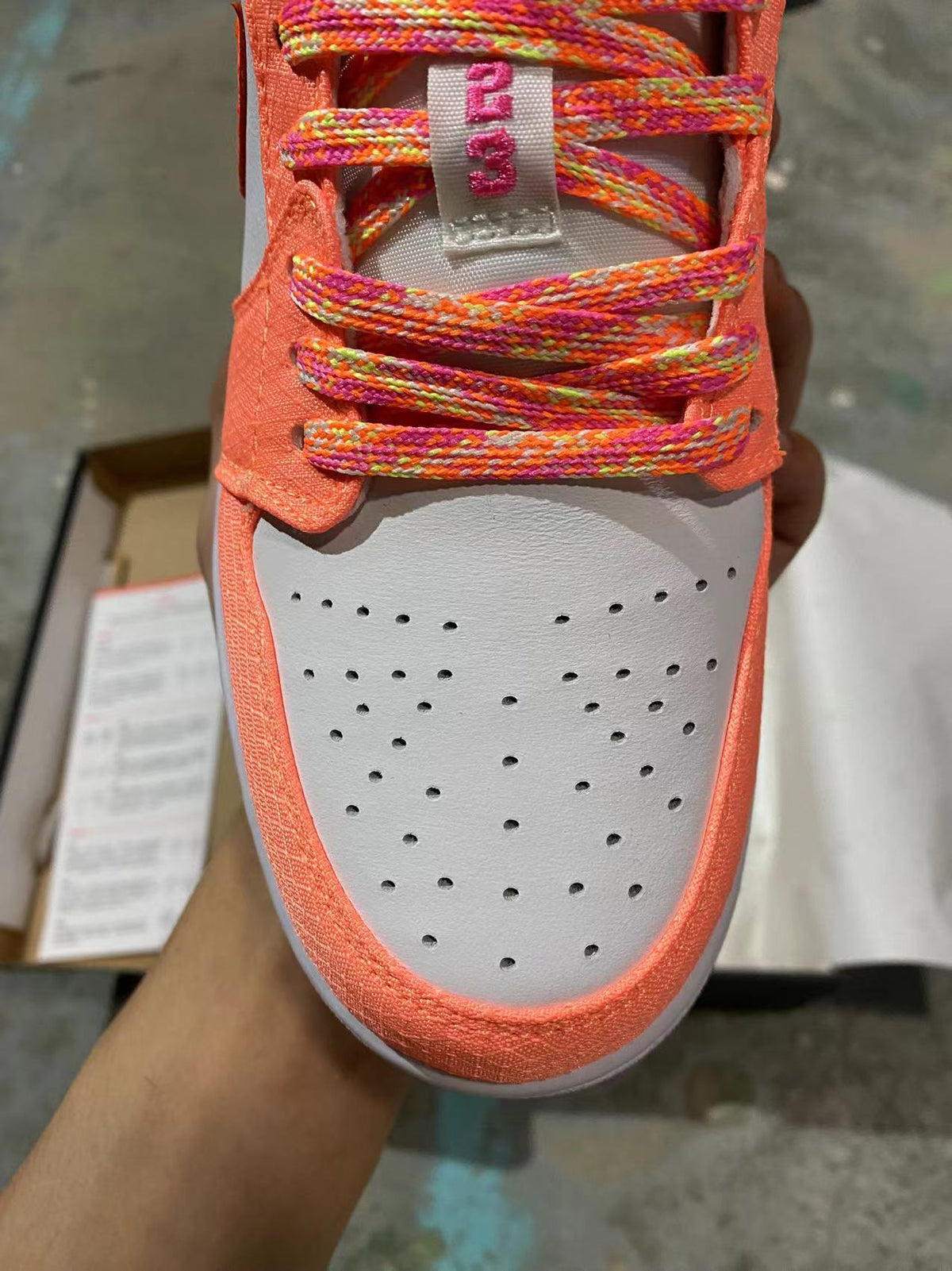 Low Top Sneakers, Orange Colorway, Lace Up Design, Casual Gift for Sneaker Fans