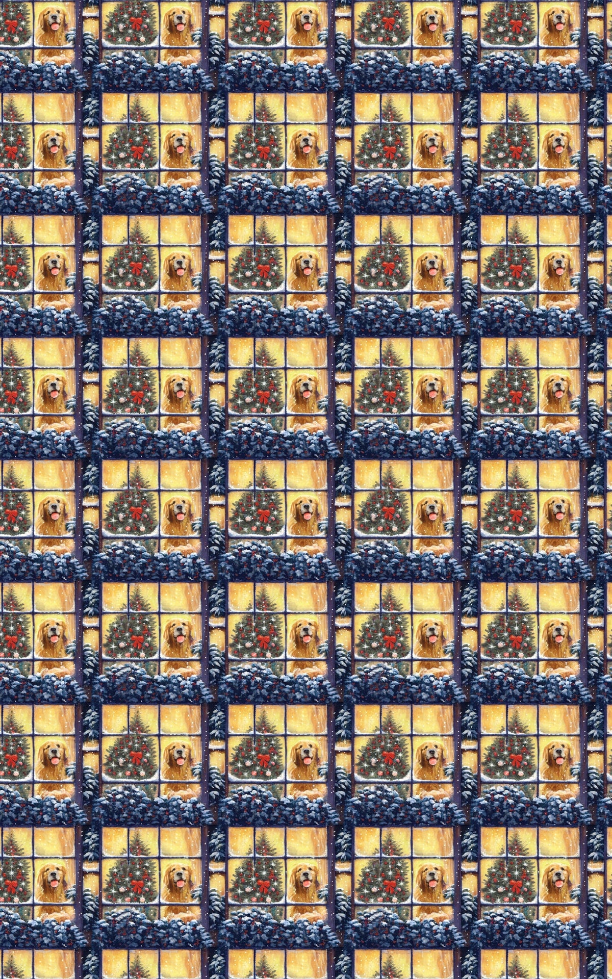 Winter Snow Scene Gift Wrap, Golden Retriever Christmas Wrapping Paper, Holiday Dog Wrapping Paper, Festive Pet Lover Gift Wr
