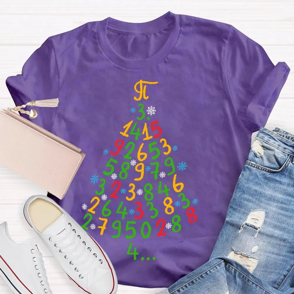 Festive Math Teacher T-Shirt, Christmas Tree Mathematics Shirt, Holiday Math Graphic Tee, Christmas School Shirt, Present for