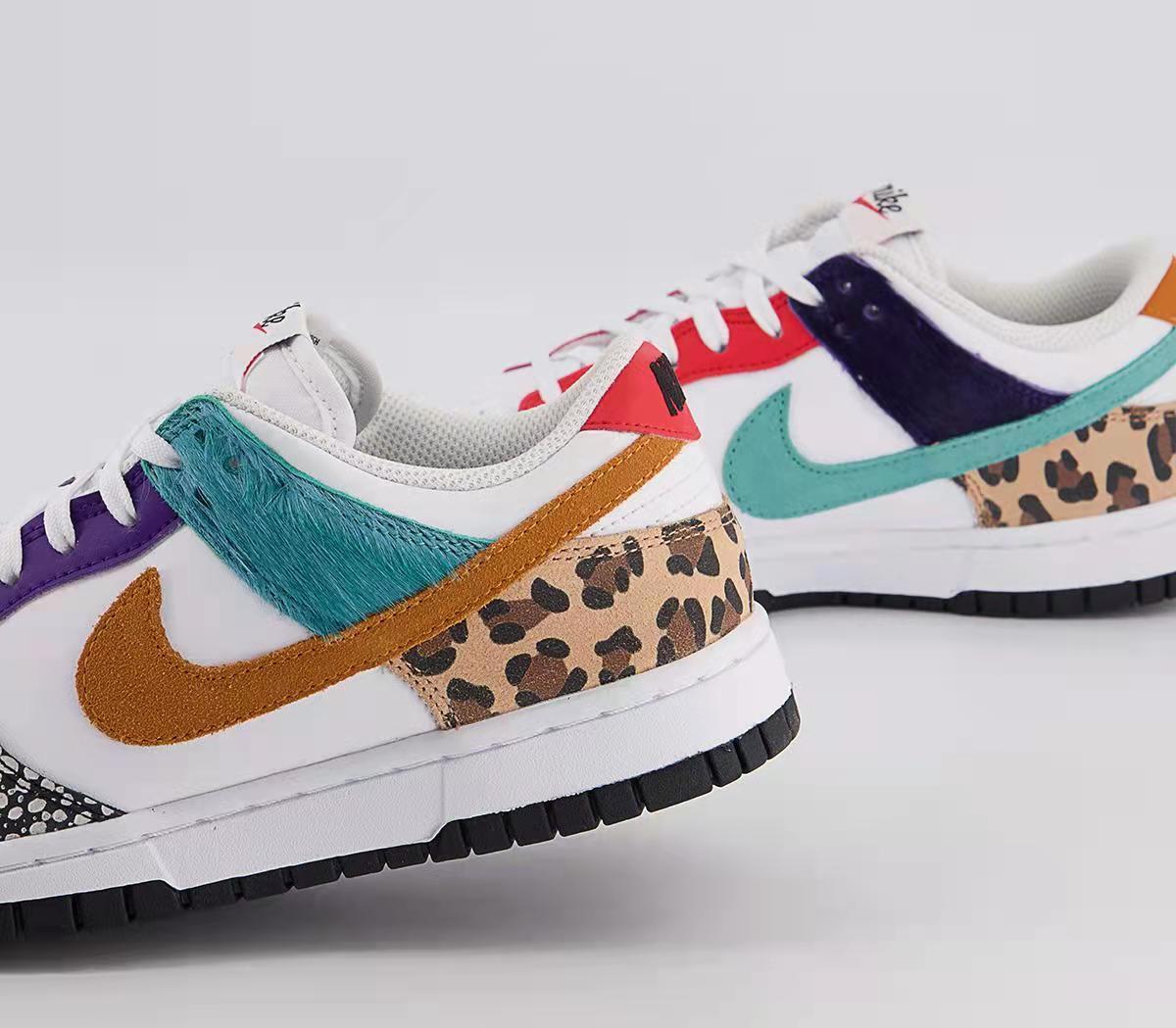 Low Top Sneakers, White Multicolor Colorway, Lace Up Design, Casual Gift for Sneaker Fans