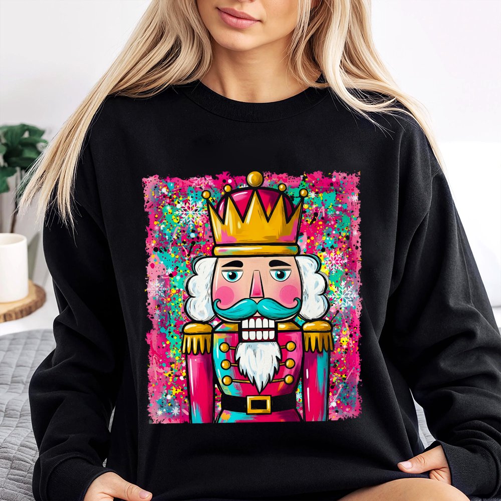 Nutcracker Holiday Sweatshirt, Watercolor Nutcracker Sweatshirt, Aesthetic Christmas Ballet Sweater, Festive Nutcracker Crewn
