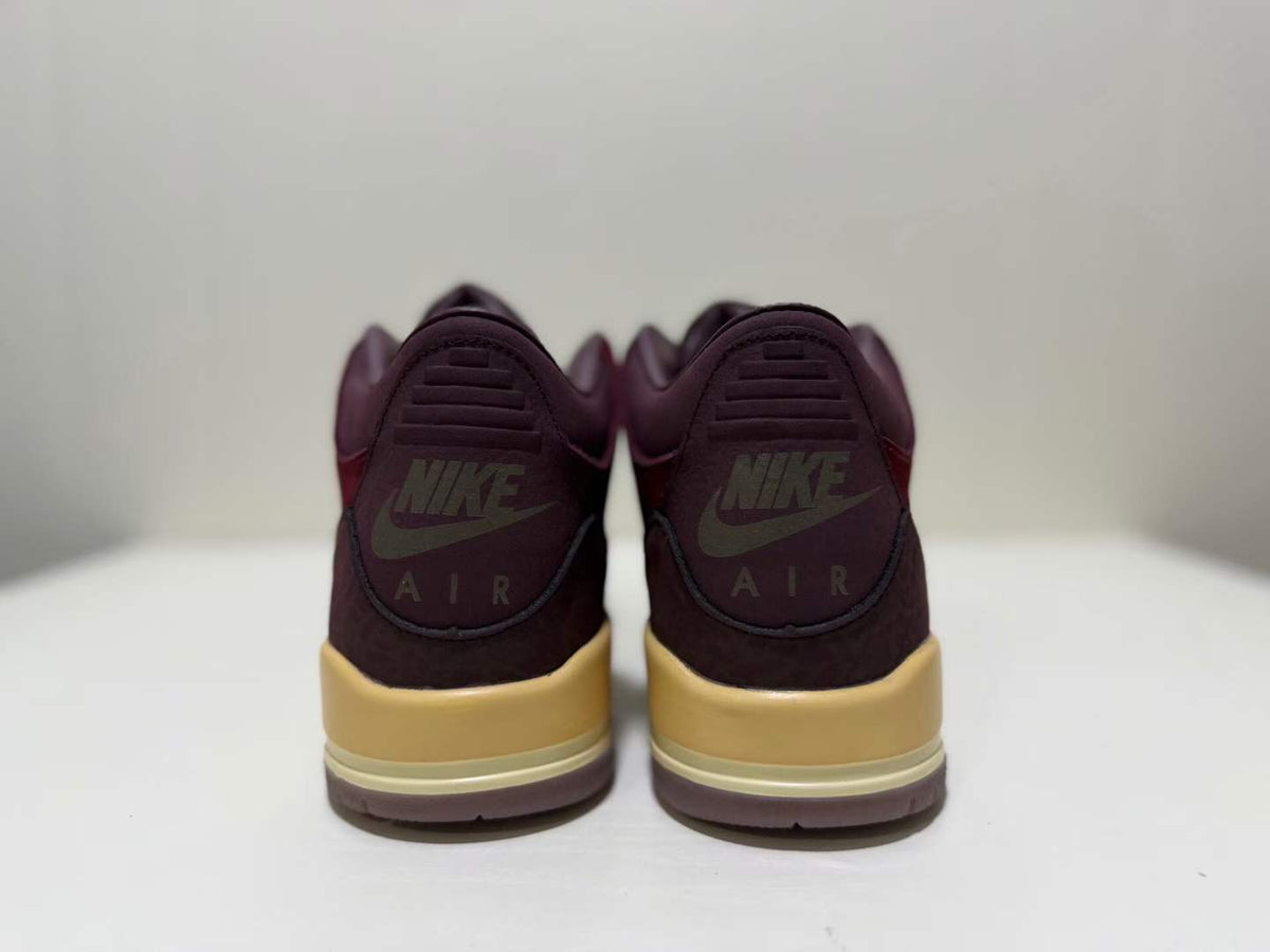 Mid Top Sneakers, Burgundy Beige Colorway, Lace Up Design, Casual Gift for Sneaker Fans