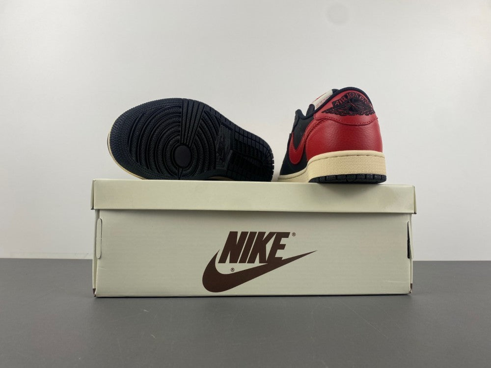 Low Top Sneakers, Black Red Colorway, Reverse Hook Design, Lace Up Design, Casual Gift for Sneaker Fans