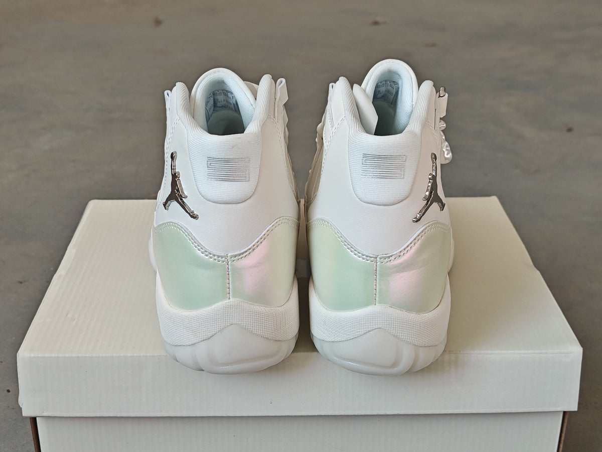 High Top Sneakers, White Colorway, Lace Up Design, Casual Gift for Sneaker Fans