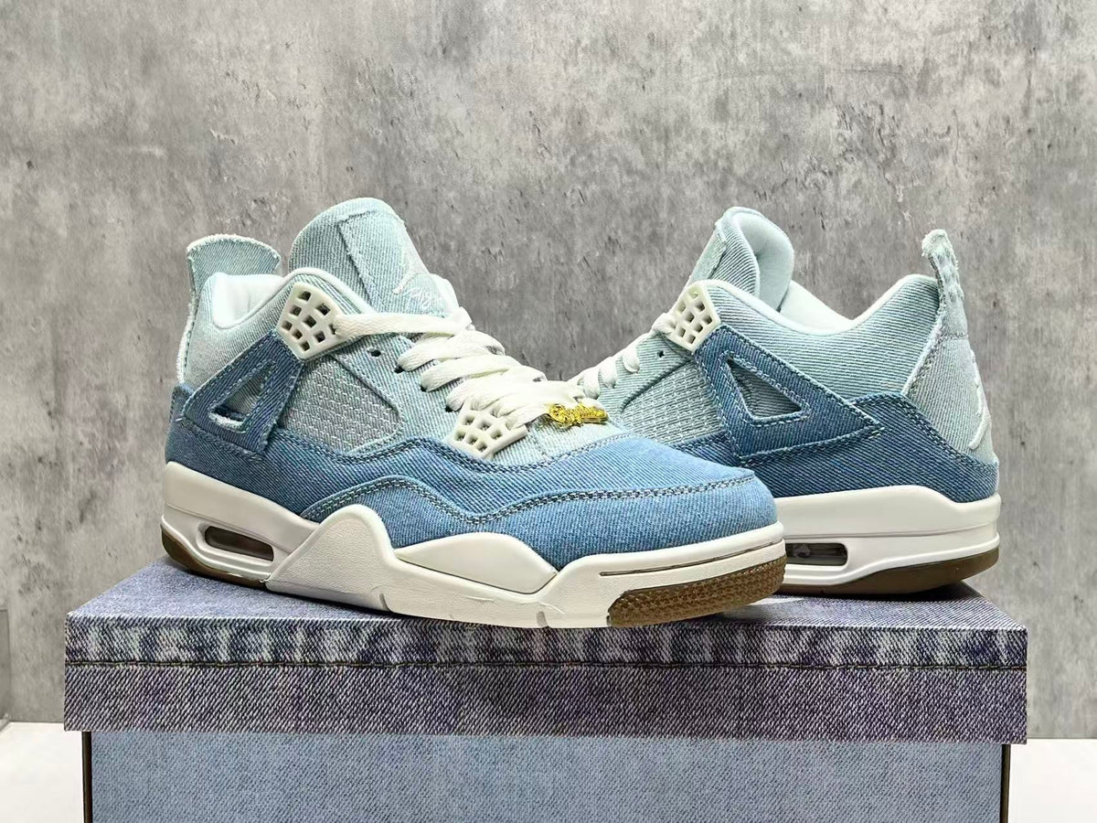 Mid Top Sneakers, Blue Colorway, Lace Up Design, Casual Gift for Sneaker Fans
