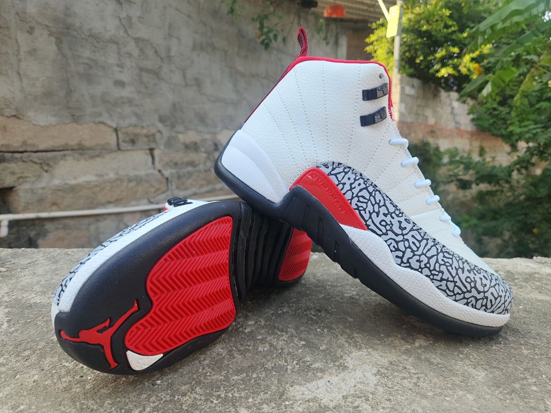 High Top Sneakers, White Black Red Colorway, Lace Up Design, Casual Gift for Sneaker Fans
