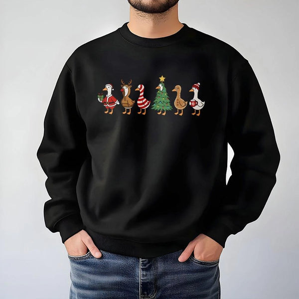 Christmas Goose Crewneck, Just a Jolly Goose Sweatshirt, Humorous Holiday Bird Sweater, Adorable Festive Goose Pullover, Xmas