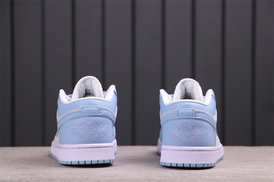 Low Top Sneakers, Blue Colorway, Lace Up Design, Casual Gift for Sneaker Fans