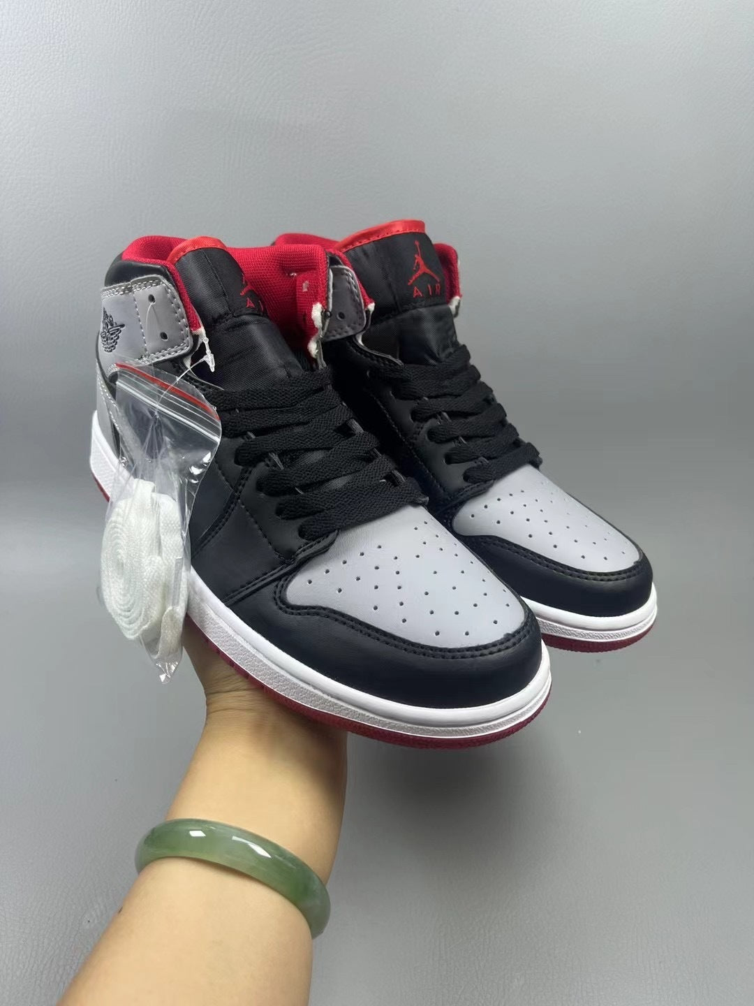 High Top Sneakers, Gray Colorway, Lace Up Design, Casual Gift for Sneaker Fans