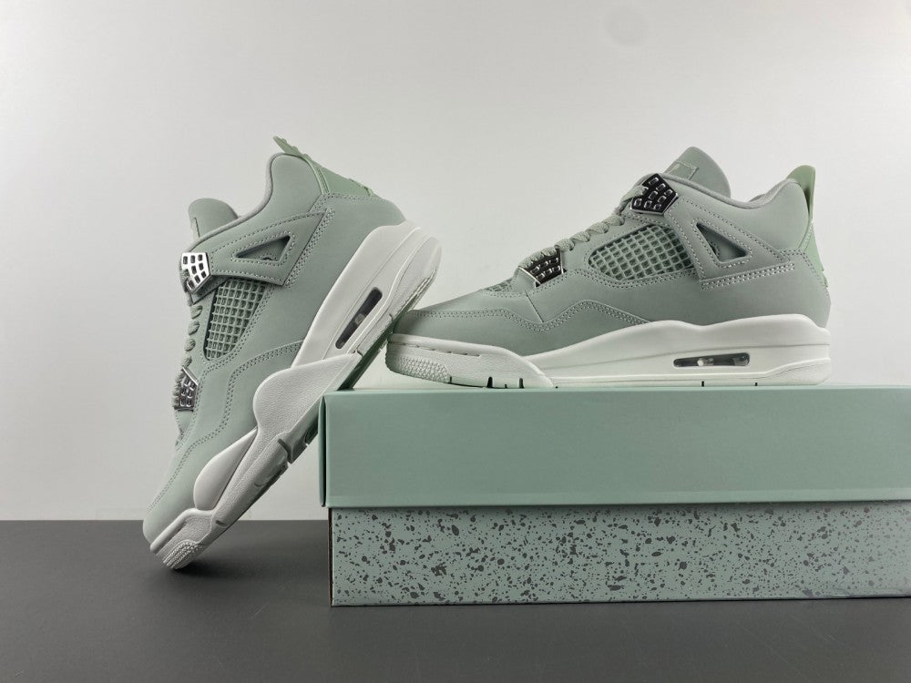 Mid Top Sneakers, Green Silver Colorway, Lace Up Design, Casual Gift for Sneaker Fans
