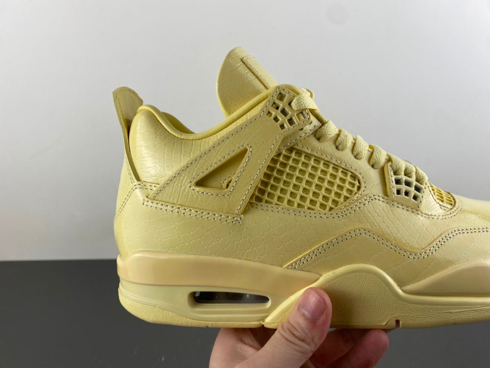 Retro Mid Top Sneakers, Yellow Colorway, Lace Up Design, Casual Gift for Sneaker Fans