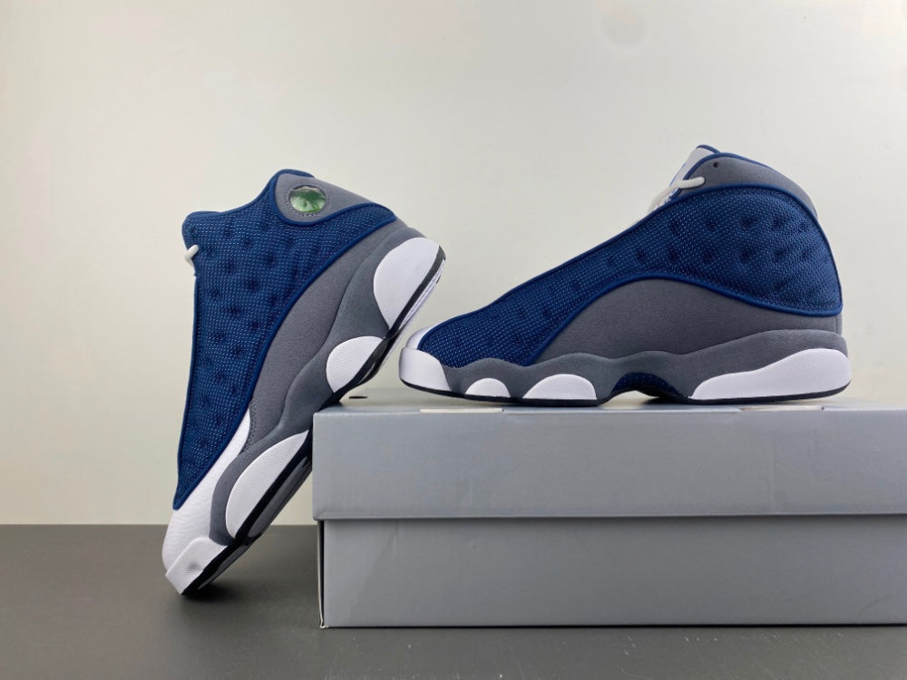High Top Sneakers, Blue White Gray Colorway, Lace Up Design, Casual Gift for Sneaker Fans