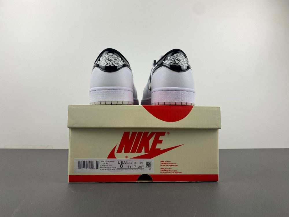 Low Top Sneakers, White Black Colorway, Lace Up Design, Casual Gift for Sneaker Fans