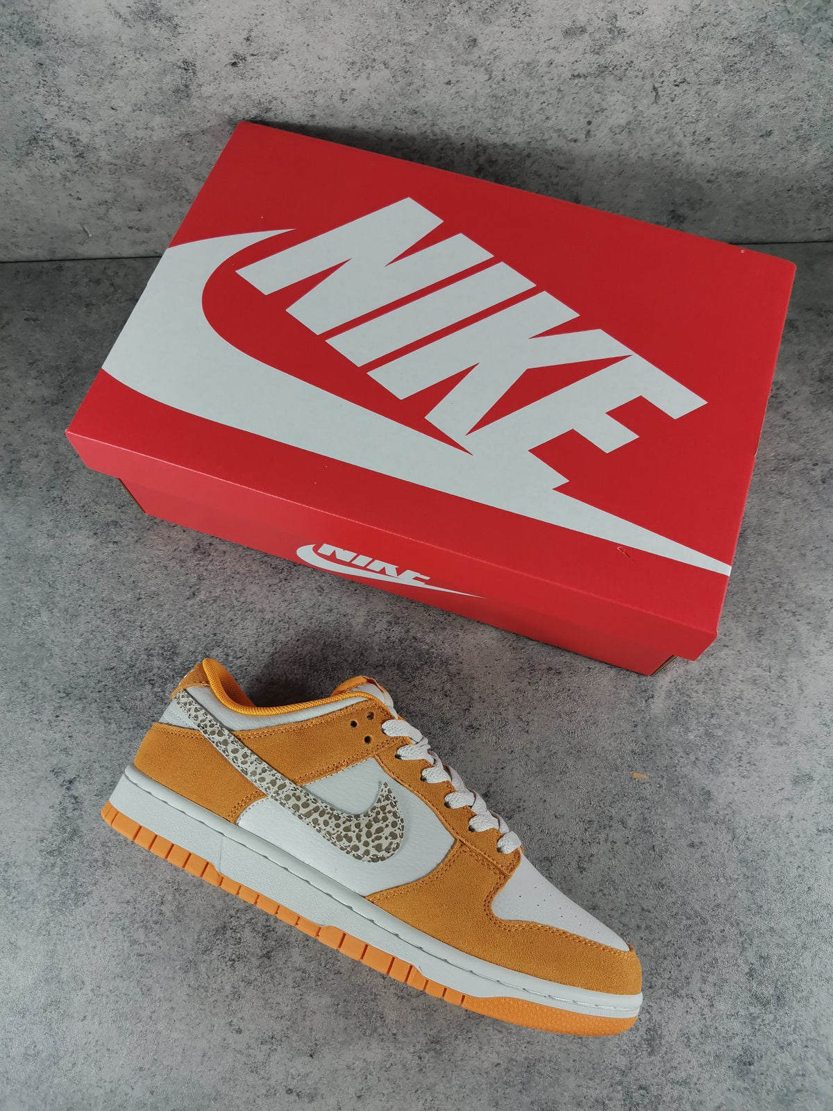 Low Top Sneakers, White Orange Colorway, Lace Up Design, Casual Gift for Sneaker Fans