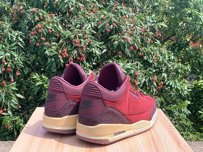 Mid Top Sneakers, Red Beige Colorway, Lace Up Design, Casual Gift for Sneaker Fans