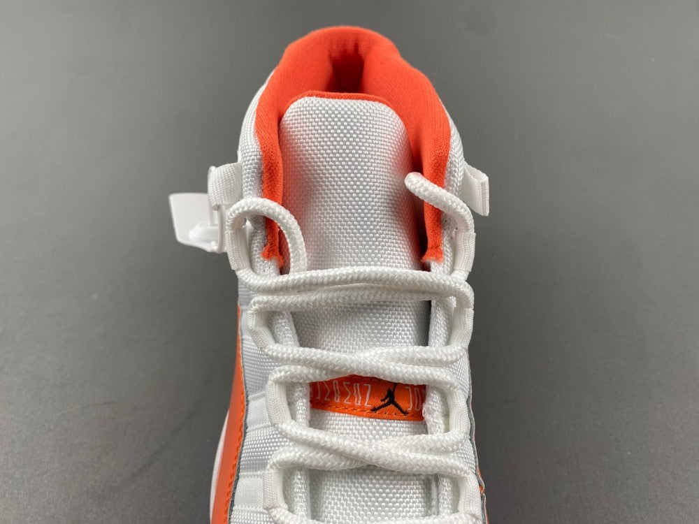 Low Top Sneakers, White Orange Colorway, Leather Footwear, Lace Up Design, Casual Gift for Sneaker Fans