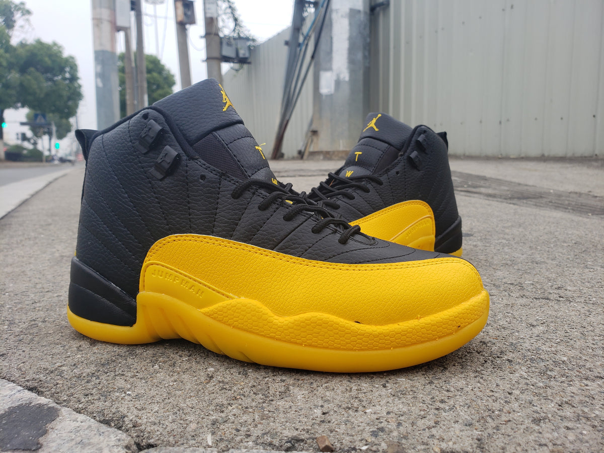 Sneakers, Black Yellow Colorway, Lace Up Design, Casual Gift for Sneaker Fans