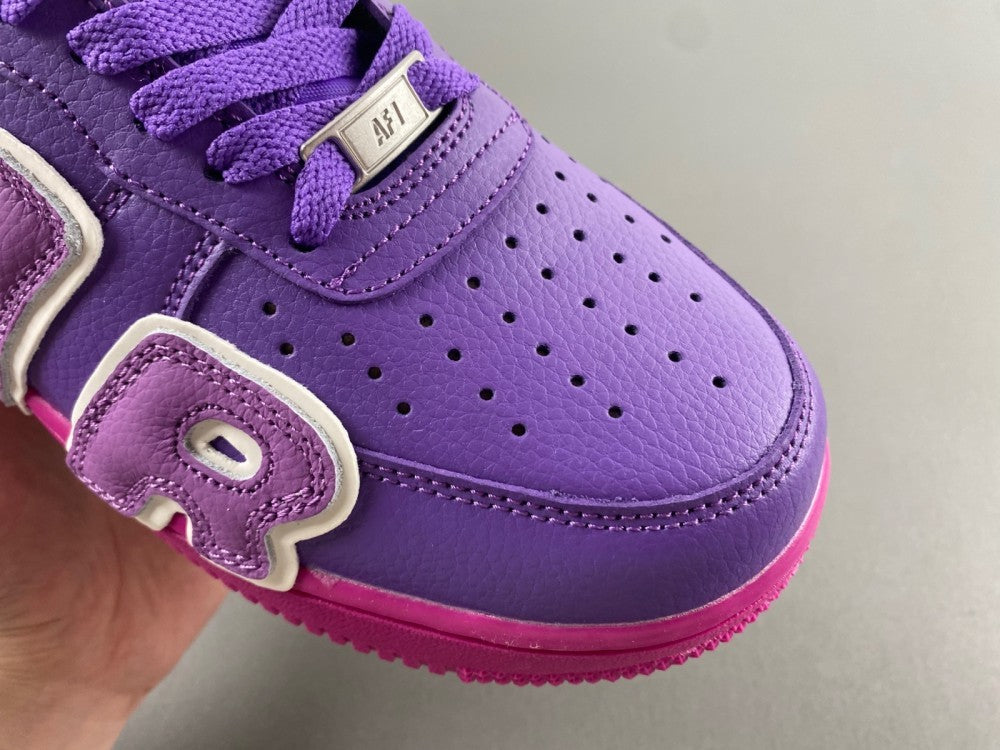 Low Top Sneakers, Purple Colorway, Reflective Detail, Lace Up Design, Casual Gift for Sneaker Fans