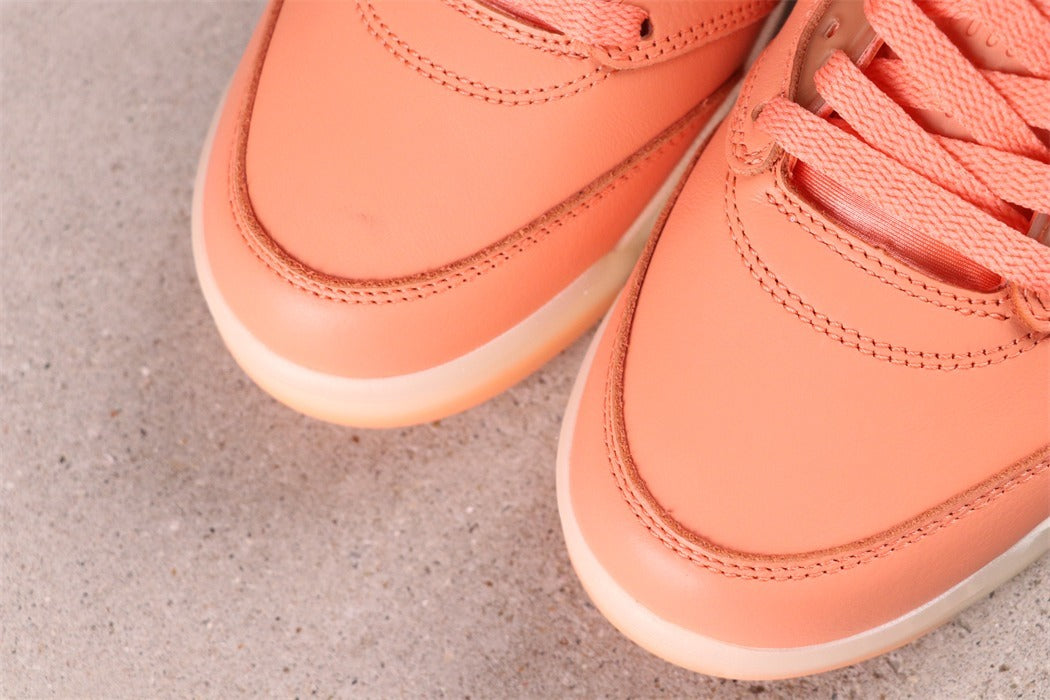 High Top Sneakers, Peach Colorway, Lace Up Design, Casual Gift for Sneaker Fans