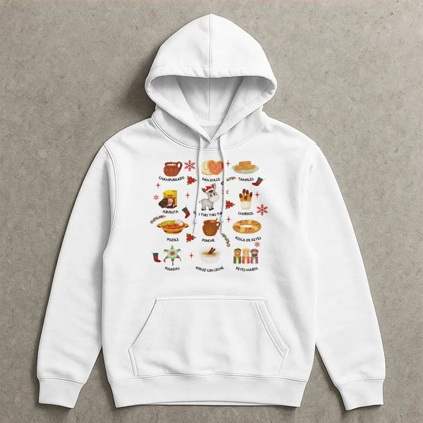 Festive Tamales Holiday Sweatshirt, Mexican Christmas Hoodie, Latina Feliz Navidad Pullover, Hispanic Culture Xmas Sweater Pr