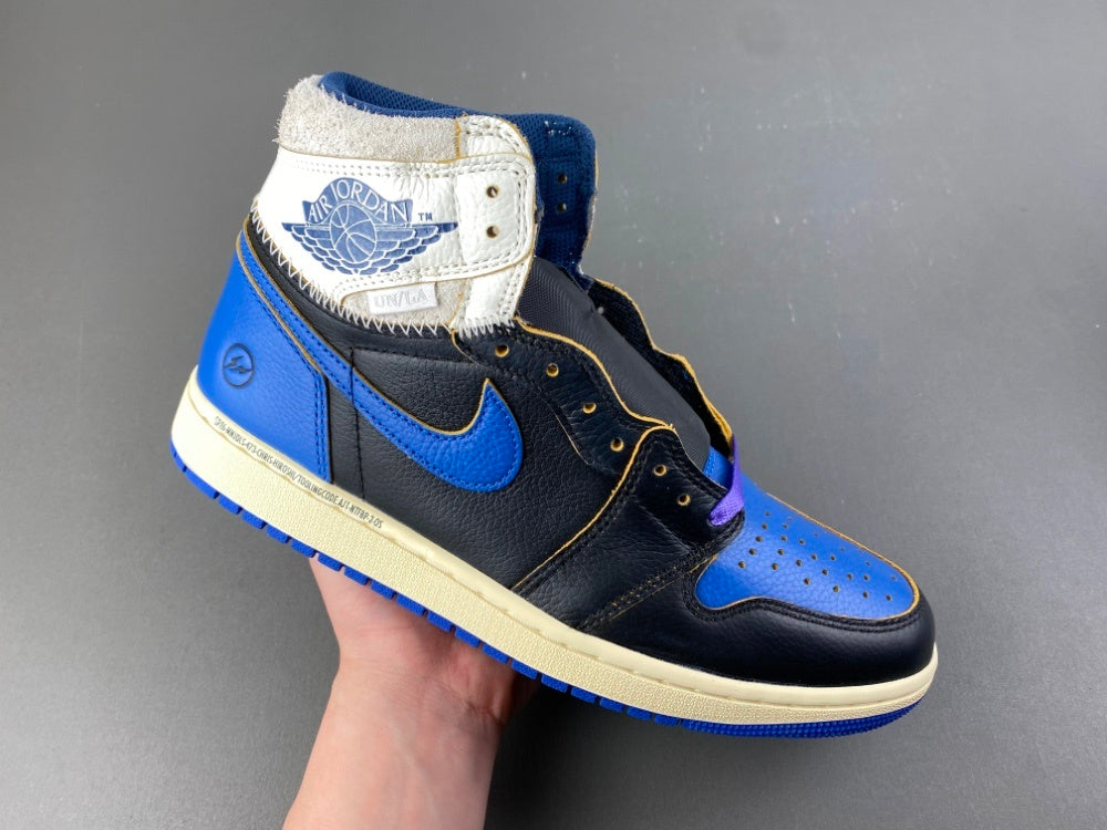 High Top Sneakers, Blue White Black Purple Colorway, Lace Up Design, Casual Gift for Sneaker Fans