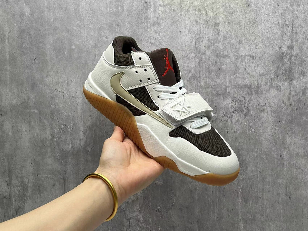 Low Top Sneakers, White Brown Colorway, Reverse Hook Design, Lace Up Design, Casual Gift for Sneaker Fans