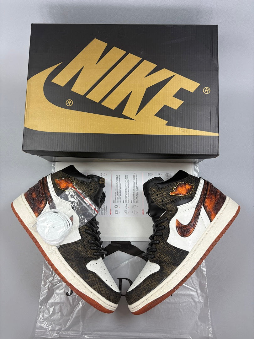 High Top Sneakers, Brown White Colorway, Lace Up Design, Casual Gift for Sneaker Fans