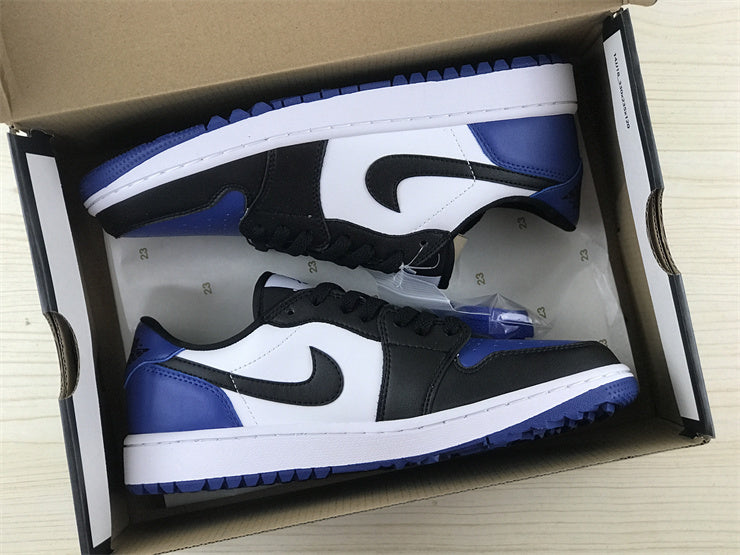 Low Top Golf Shoes, Blue Black White Colorway, Lace Up Design, Casual Gift for Shoe Lovers