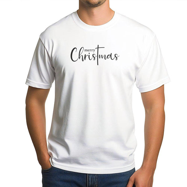 Minimalist Christian Cross Holiday Tee, Merry Christmas T-Shirt, Religious Faith Christmas Graphic Shirt, Jesus Reason for th