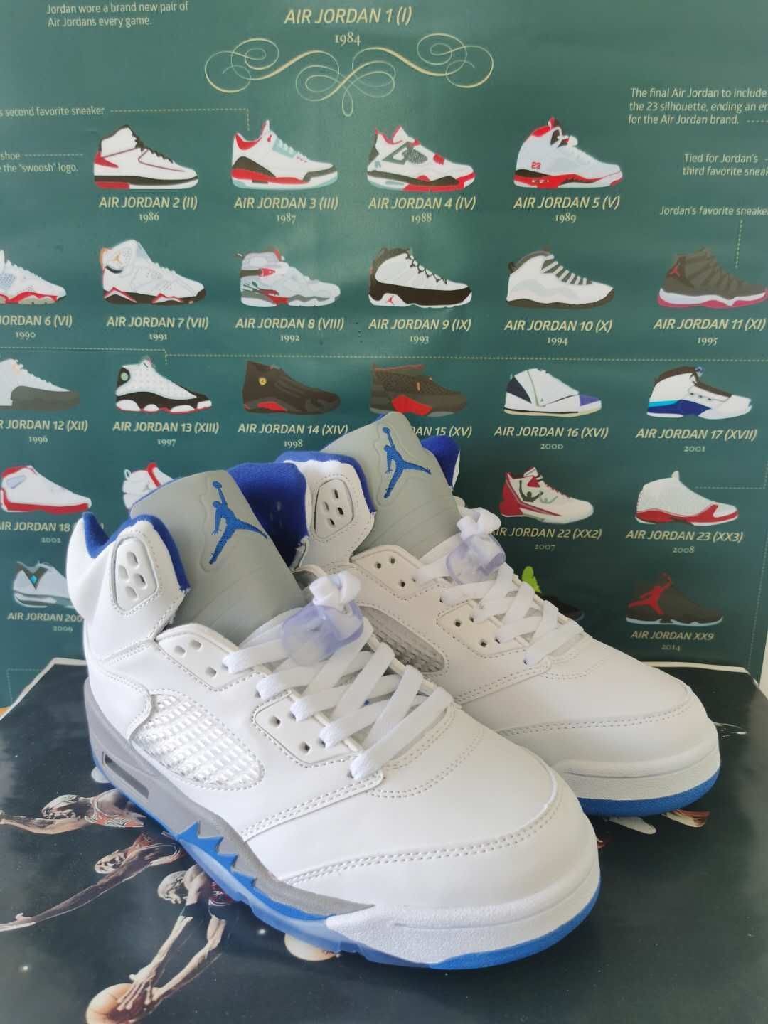 Sneakers, Blue White Colorway, Lace Up Design, Casual Gift for Sneaker Fans