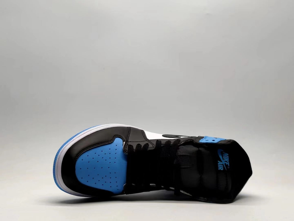 High Top Sneakers, Blue White Black Colorway, Lace Up Design, Casual Gift for Sneaker Fans