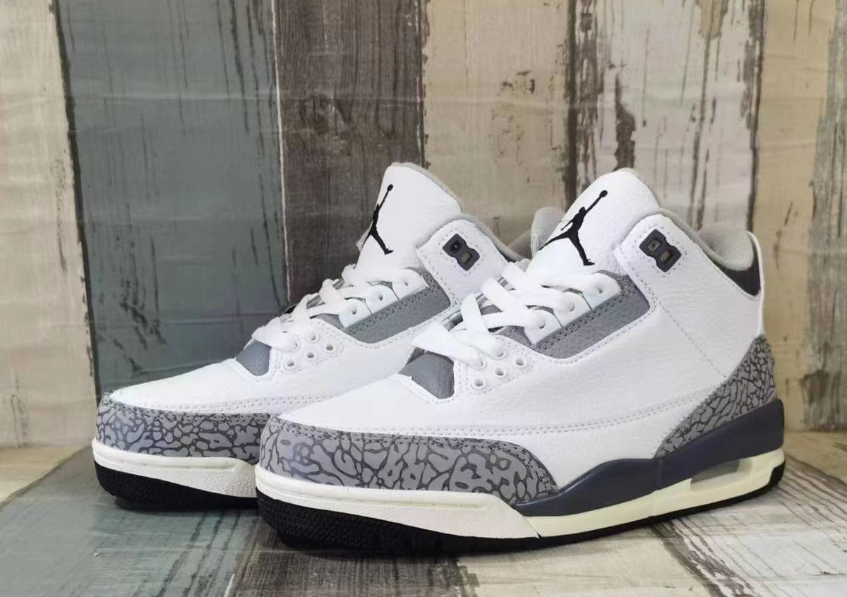 Sneakers, Carbon Gray White Colorway, Lace Up Design, Casual Gift for Sneaker Fans