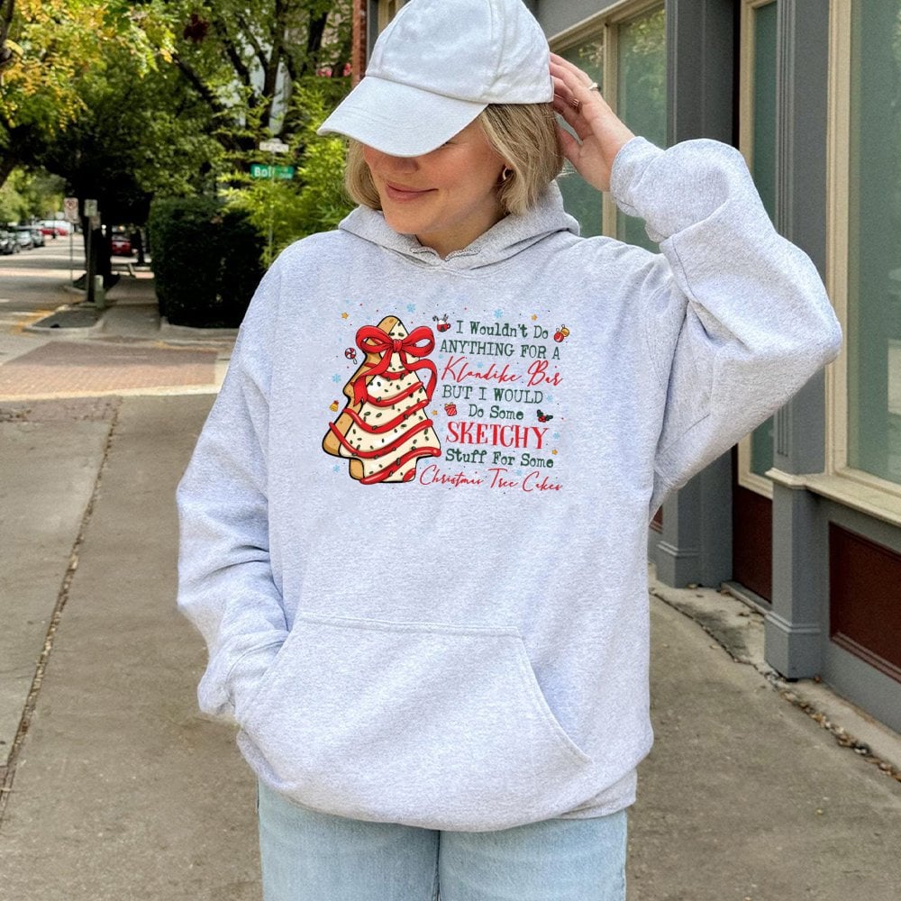 Little Debbie Snack Tree Holiday Sweatshirt, Christmas Tree Cake Hoodie, Adorable Nostalgic Xmas Pullover, Comfy Winter Holid