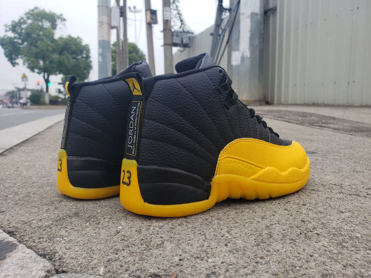 Sneakers, Black Yellow Colorway, Lace Up Design, Casual Gift for Sneaker Fans