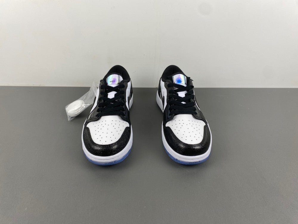 Low Top Golf Shoes, White Black Colorway, Lace Up Design, Casual Gift for Shoe Lovers