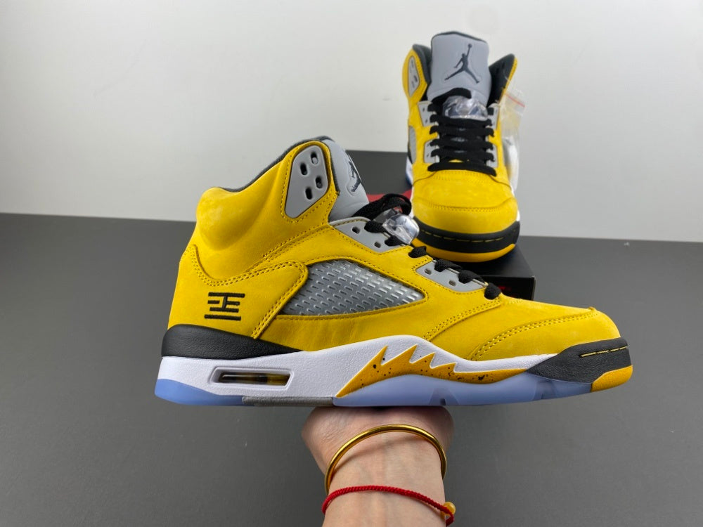 High Top Sneakers, Yellow Colorway, Lace Up Design, Casual Gift for Sneaker Fans