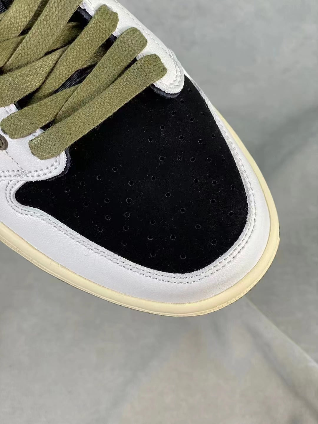 Low Top Sneakers, White Black Green Colorway, Reverse Hook Design, Lace Up Design, Casual Gift for Sneaker Fans