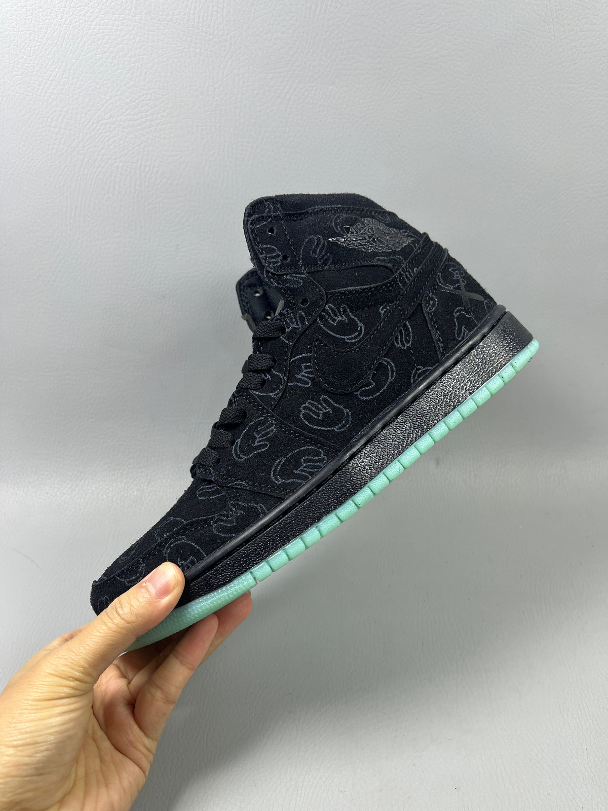 High Top Sneakers, Black Colorway, Lace Up Design, Casual Gift for Sneaker Fans