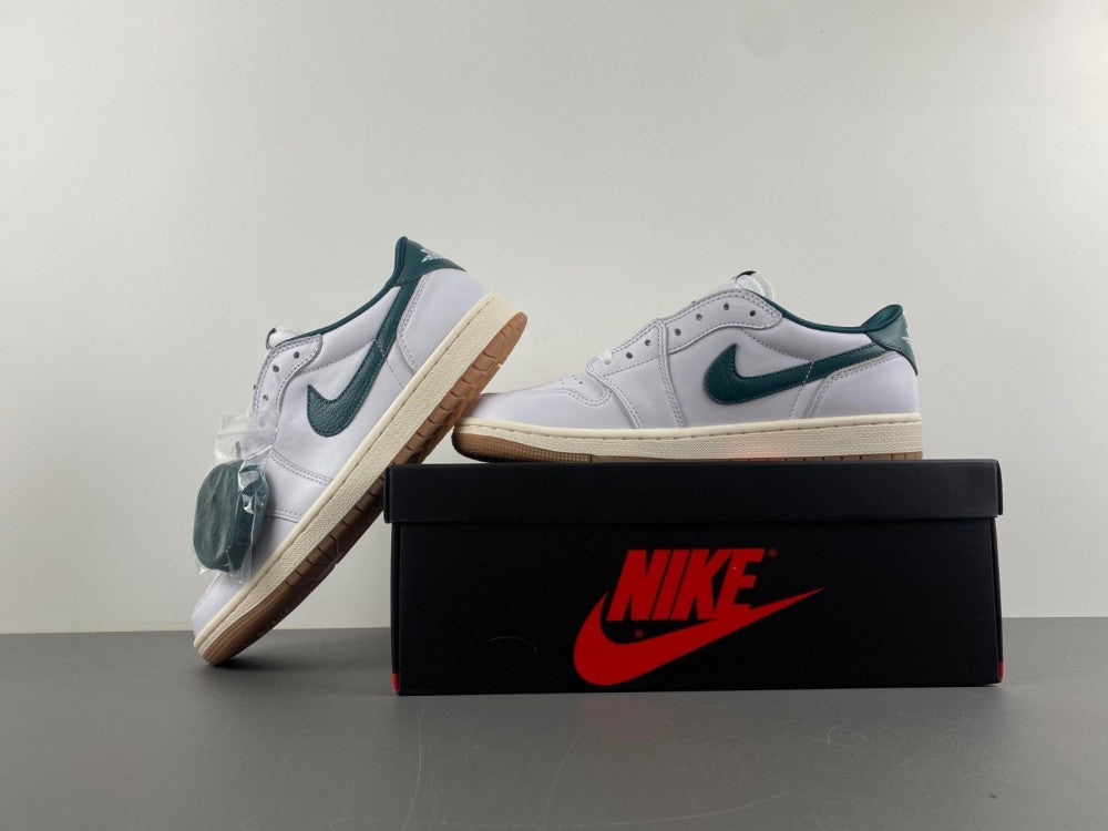 Low Top Sneakers, White Green Colorway, Lace Up Design, Casual Gift for Sneaker Fans