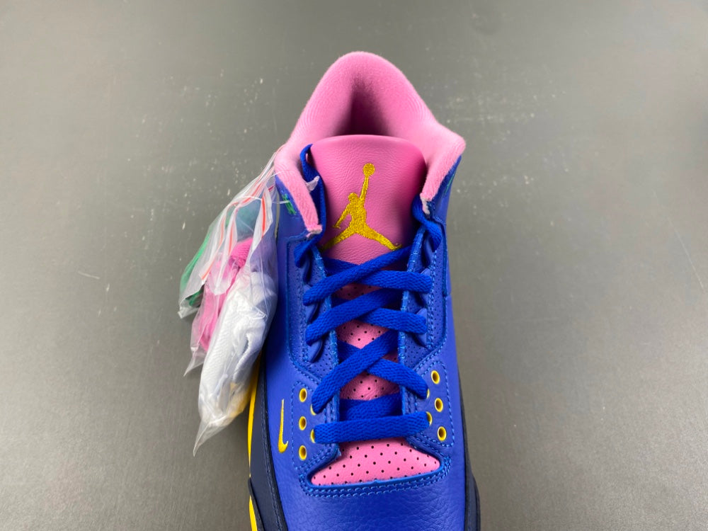 Low Top Sneakers, Royal Blue Green Pink Colorway, Lace Up Design, Casual Gift for Sneaker Fans