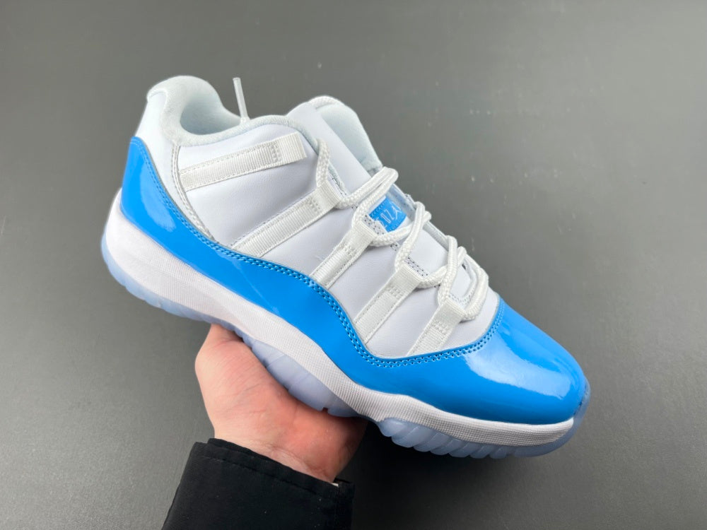 Low Top Sneakers, White University Blue Colorway, Lace Up Design, Casual Gift for Sneaker Fans