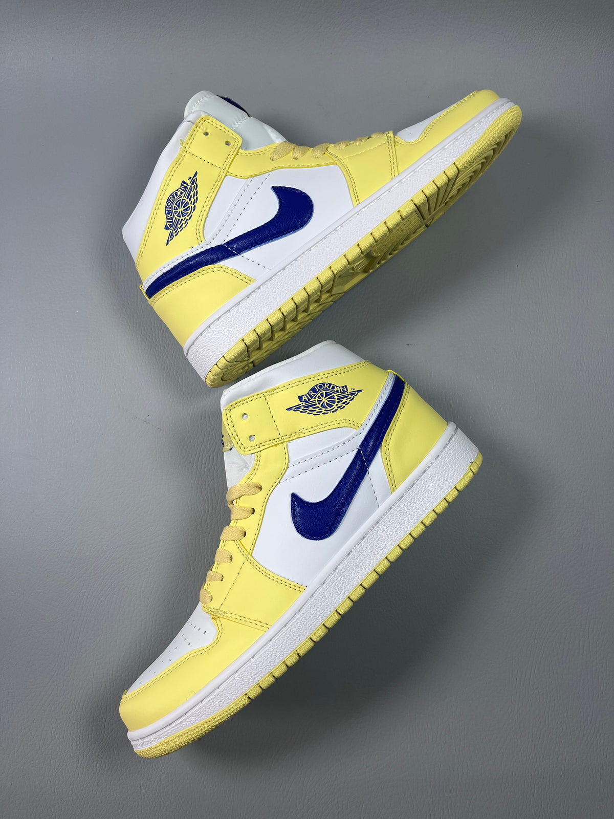 Sneakers, Yellow White Colorway, Lace Up Design, Casual Gift for Sneaker Fans