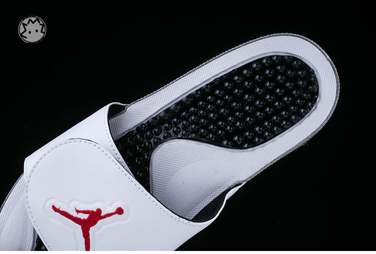 Retro Slides, White Black Colorway, Slip On Design, Casual Gift for Shoe Lovers
