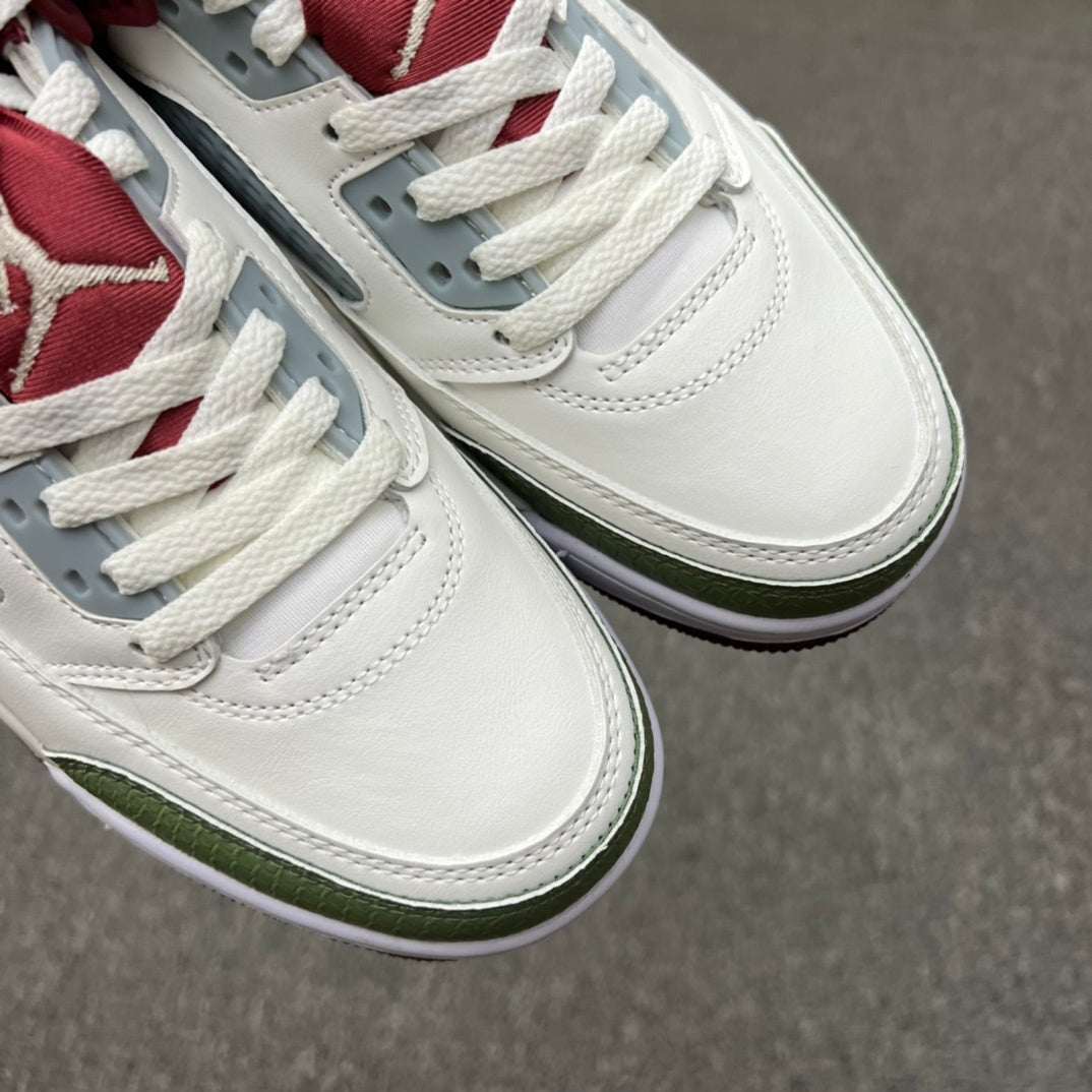 Low Top Sneakers, White Red Green Colorway, Lace Up Design, Casual Gift for Sneaker Fans