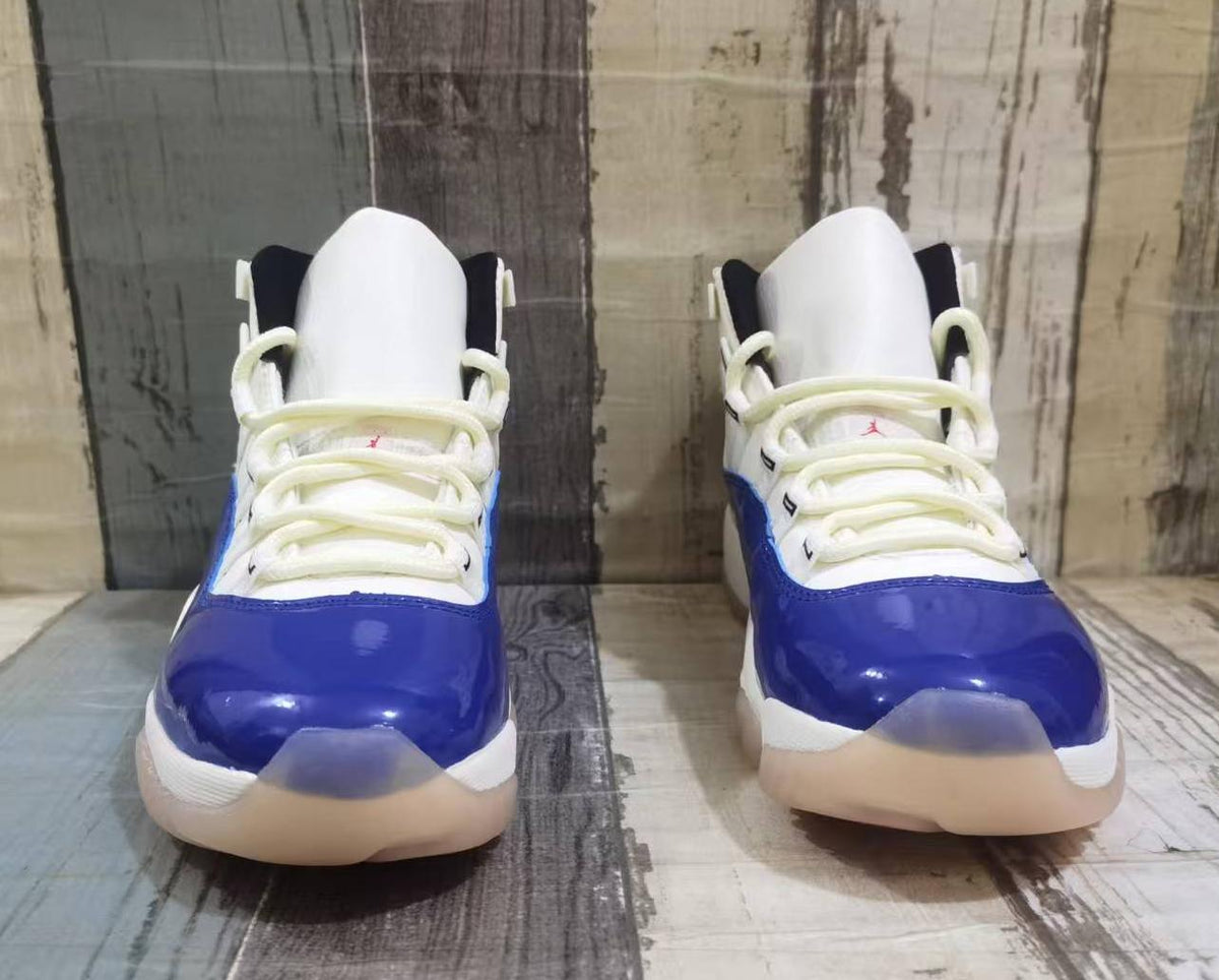 High Top Sneakers, Blue White Red Colorway, Lace Up Design, Casual Gift for Sneaker Fans